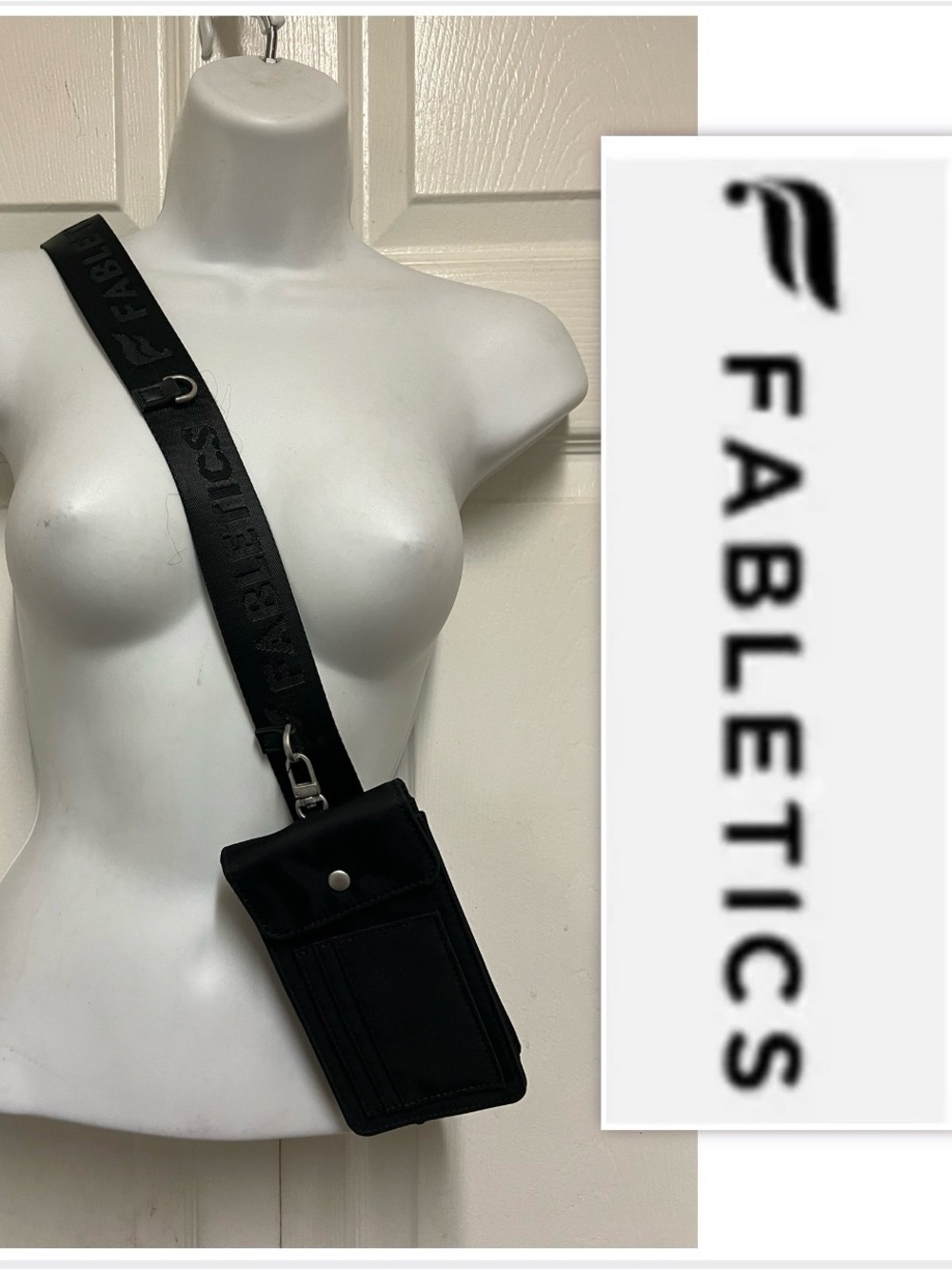 Fabletics Black Crossbody Phone Pouch